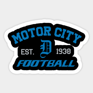 Motor City Football Dark Sticker